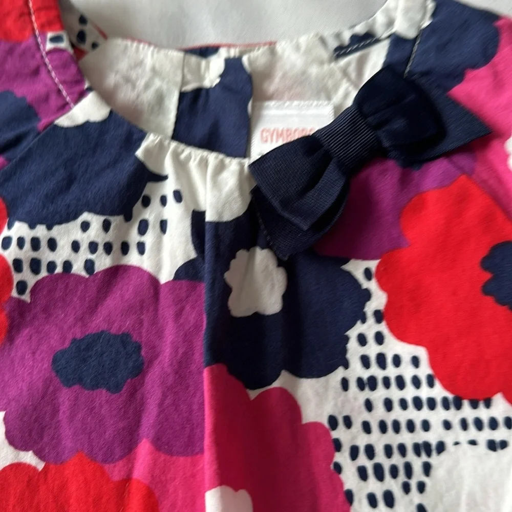 Girl’s Gymboree Floral Dress in Pink, Red, and Blue Size 3-6 Month